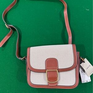 Mango Cream and Tan Crossbody Bag